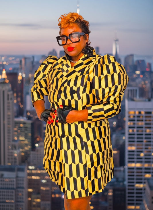 Check Mate Blazer Dress